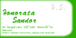 honorata sandor business card